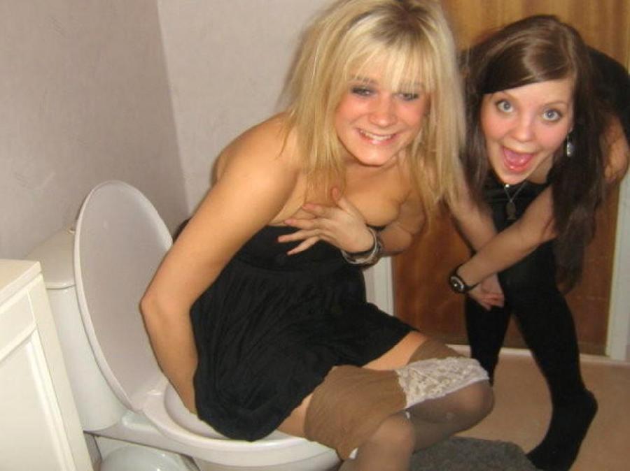 Crazy girls on toilet - 13