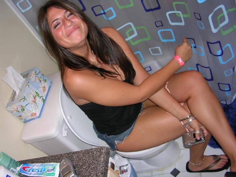 Crazy girls on toilet - 16