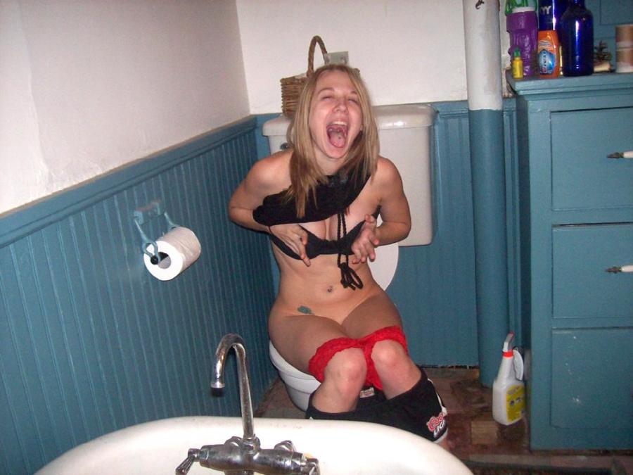 Crazy girls on toilet - 8