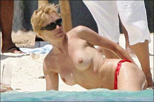 Naked Sharon Stone on the beach - 5