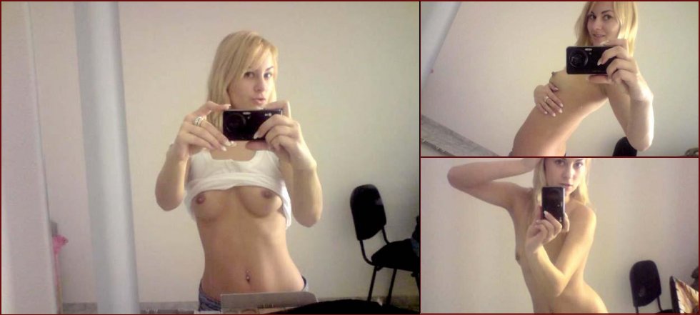 Sweet blonde nude for self shots - 28