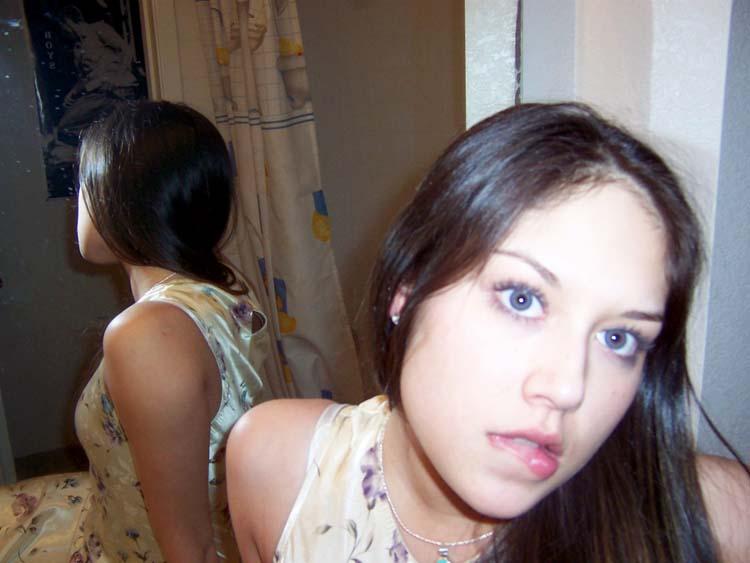 Young babe playing with herself - 1