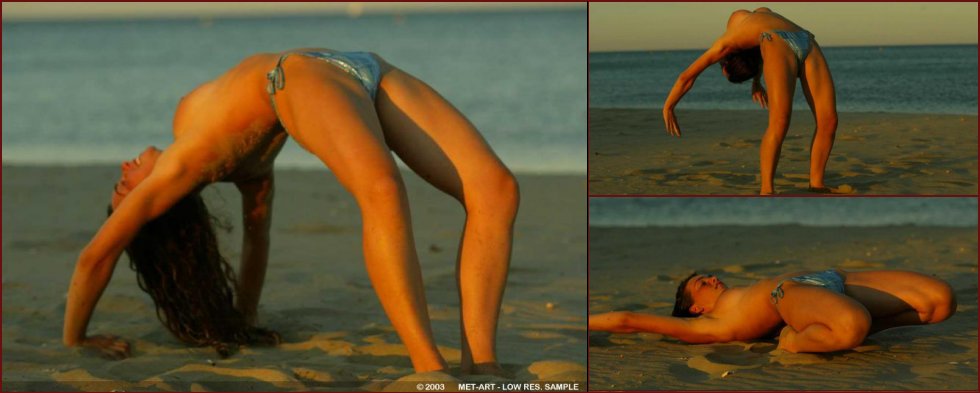 Chloe love aerobic on a beach - 51