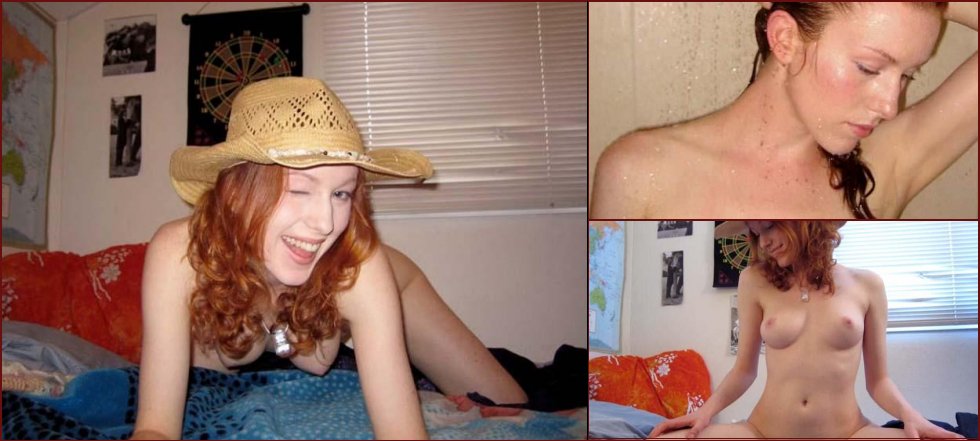 Frisky redhead naked in bedroom - 39