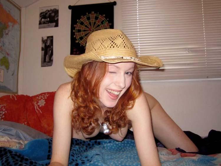 Frisky redhead naked in bedroom - 6