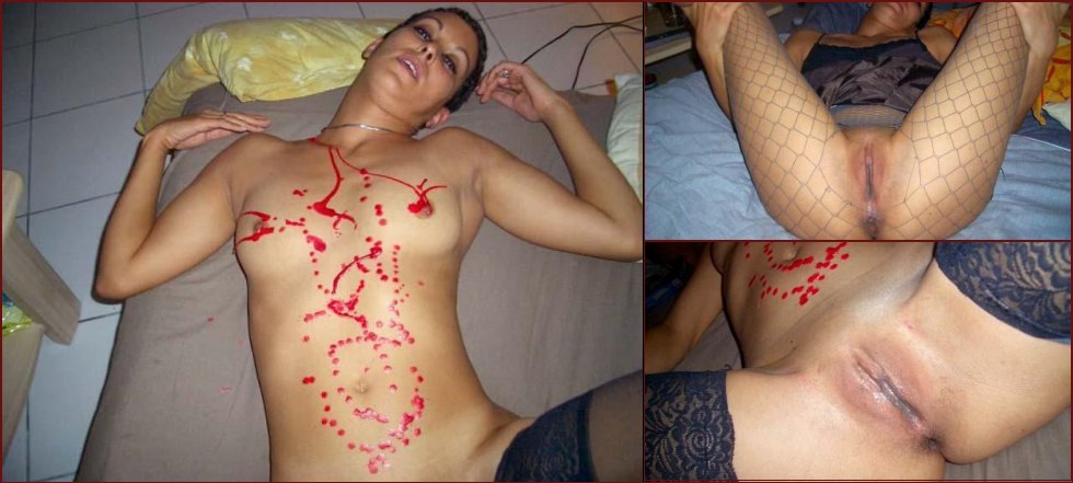 Nude ex girlfriend covered in wax - 27