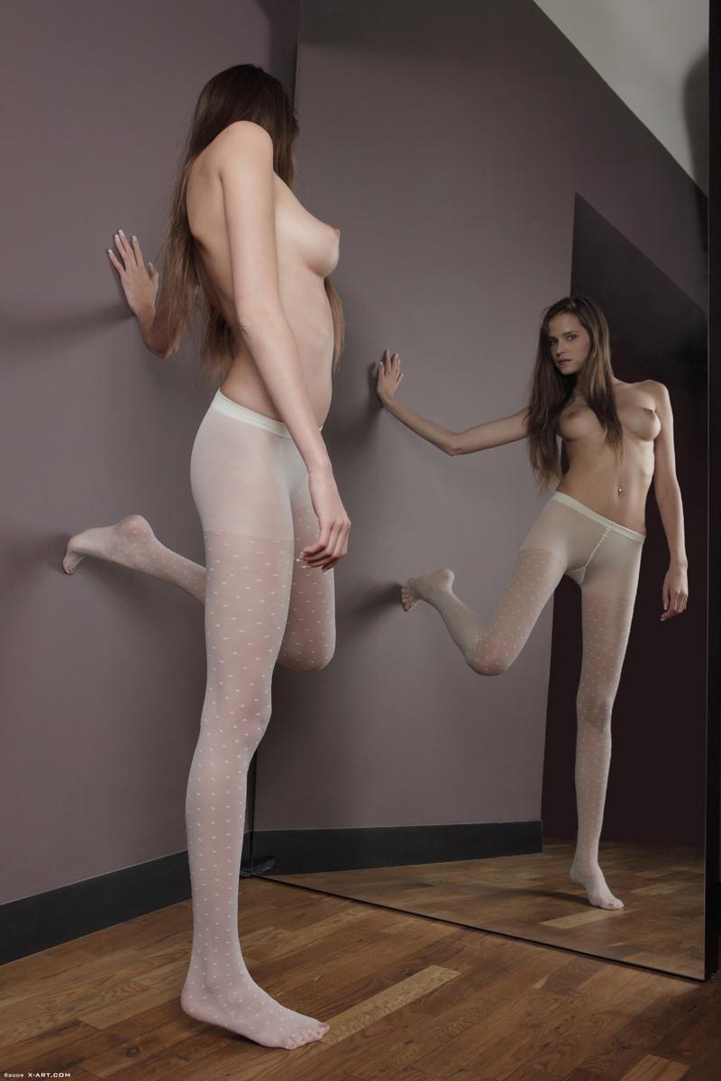 Silvie Delux in white pantyhose - 2