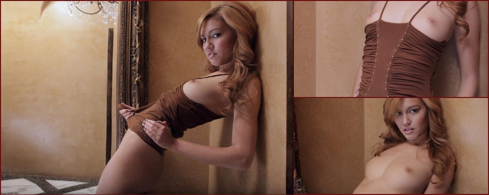 Amazing Kato takes off brown dress - 42