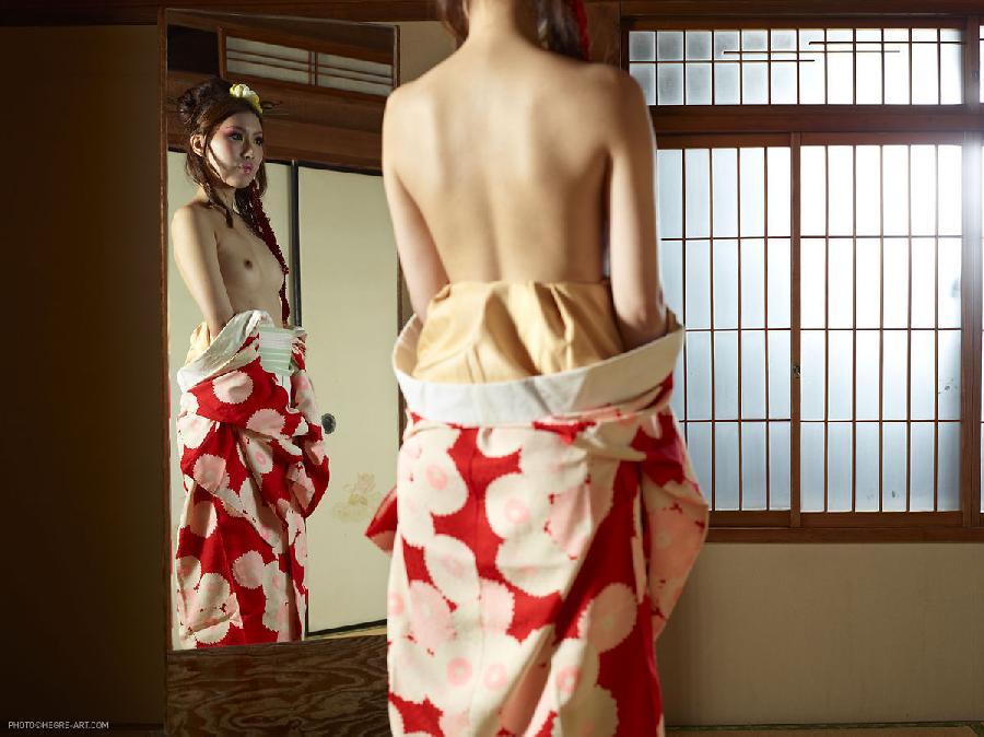 Sexy geisha shows her charm - Chiaki - 3