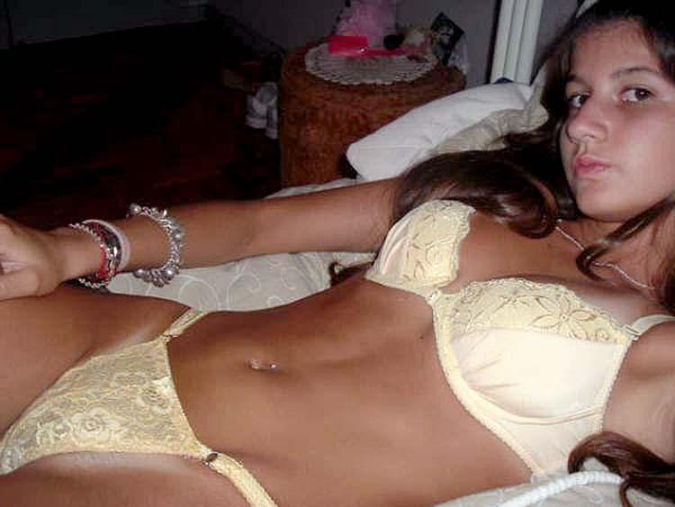 Young girl is showing tanned body - 2