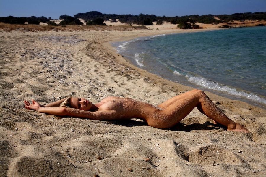 Naked Marketa Belonoha on the beach - 7