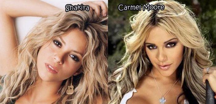 Famous celebs and their pornstars counterparts - 24