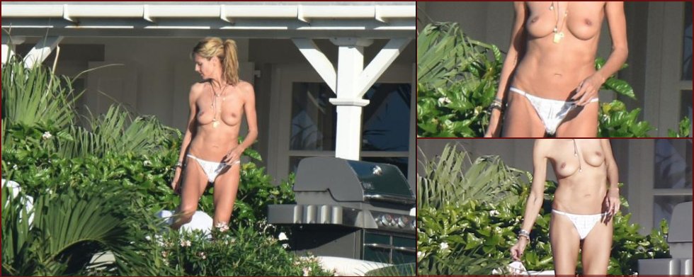 41 years old Heidi Klum topless - 41