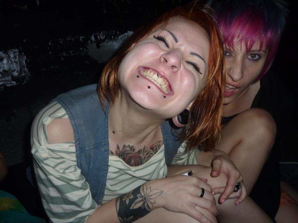 Crazy drunk girls outdoor - 1