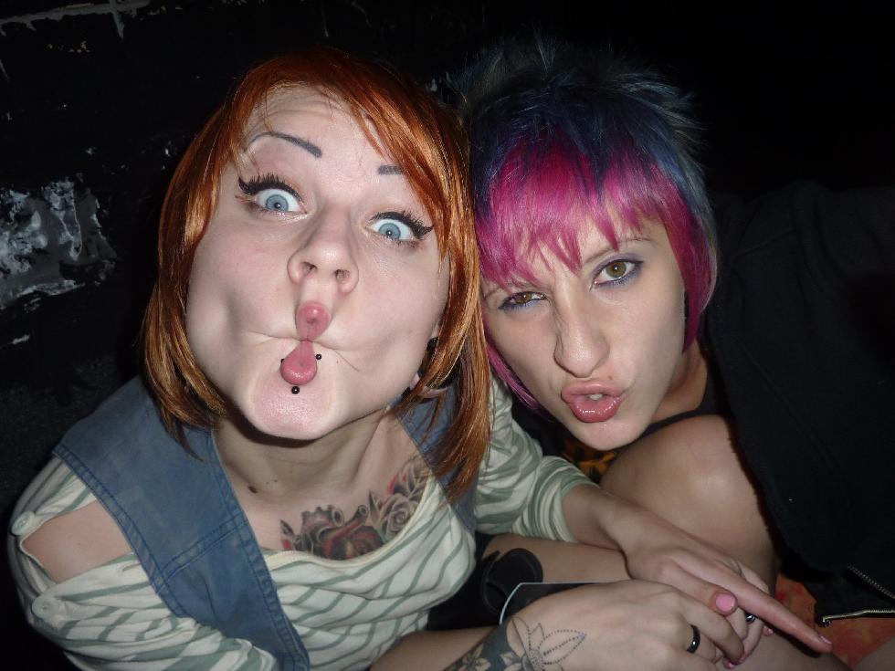 Crazy drunk girls outdoor - 2
