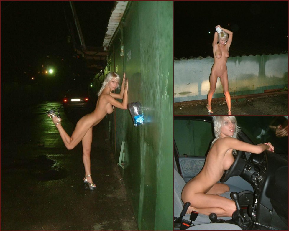 Drunk and completely naked blonde - 15