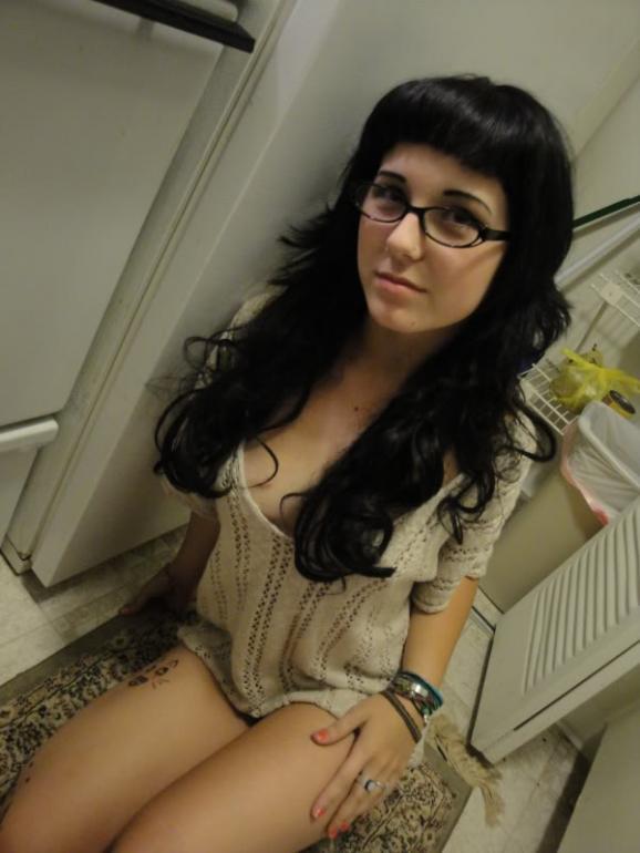 Pretty brunette in glasses - 3