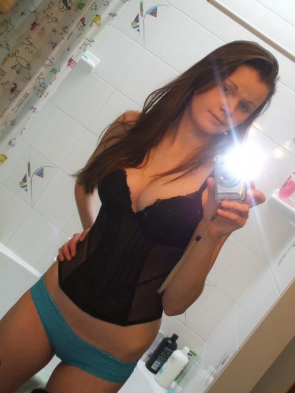 Busty teen and her selfies in bathroom - 6