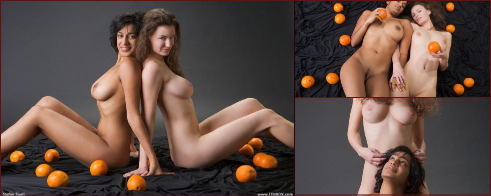 Dasari and Susann are posing naked with fruits - 49