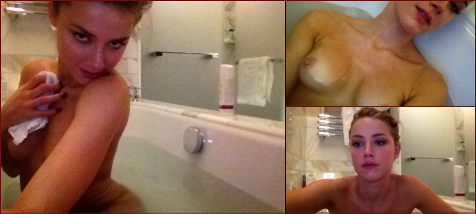 Naked Amber Heard is taking a bath - 12