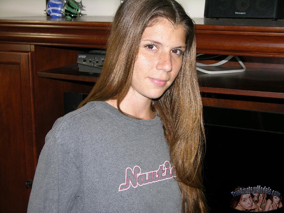 Long-haired girl with tattoo on the belly - JC - 1