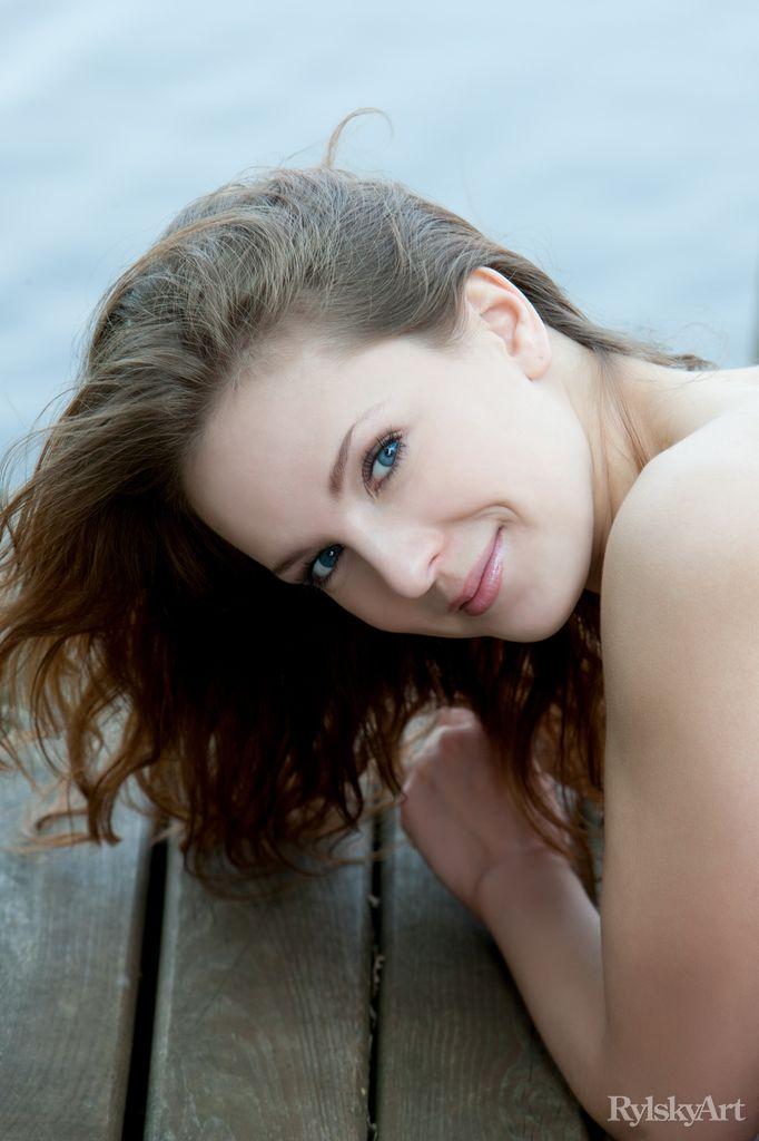 Marvelous naked girl is posing by a lake - Ilze - 10