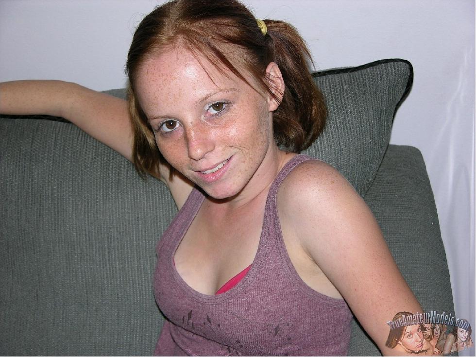 Freckled teen shows her ass - Alissa - 2