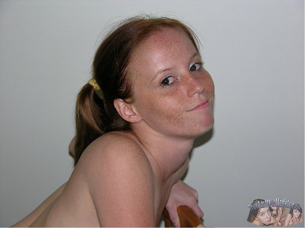 Freckled teen shows her ass - Alissa - 7