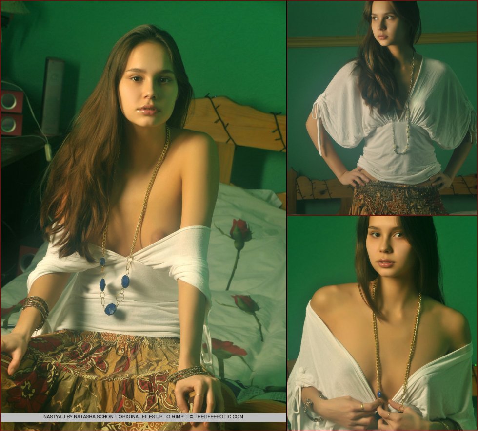 Charming teen is posing in bedroom - Nastya - 48