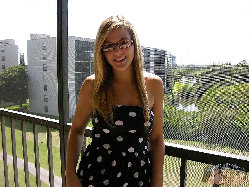 Smart and pretty blonde in glasses - Kendra Lynn - 1