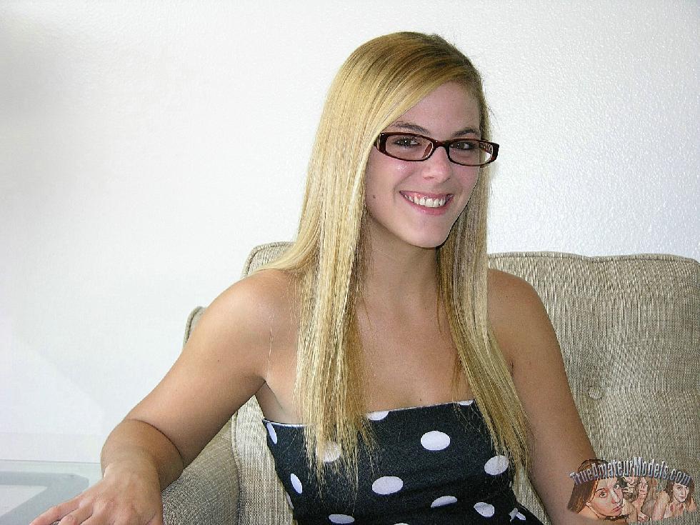 Smart and pretty blonde in glasses - Kendra Lynn - 2