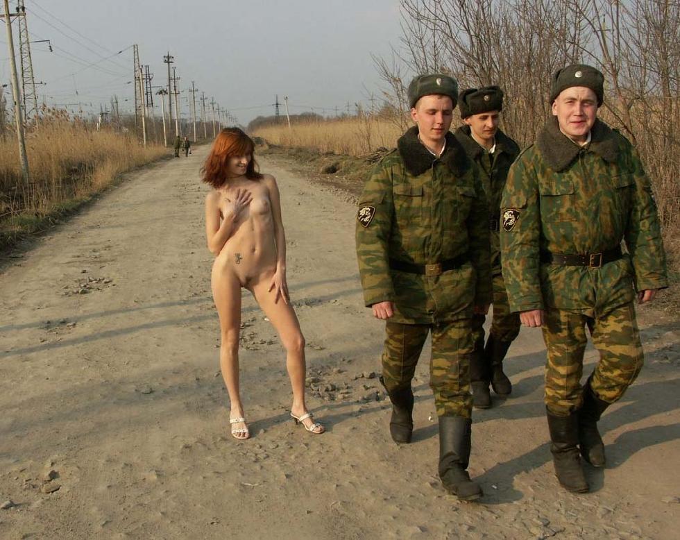 Sexy Russian redhead is posing public - 8