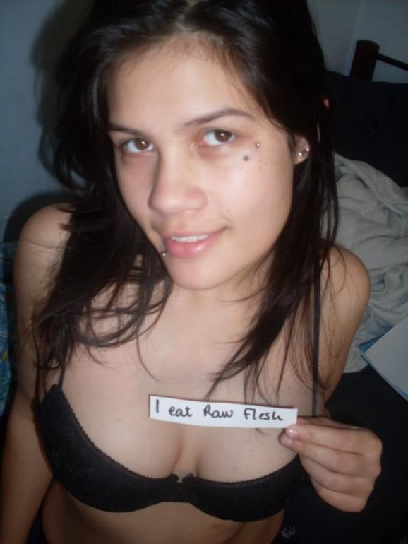 Young Latina shows her big, natural boobs - 13