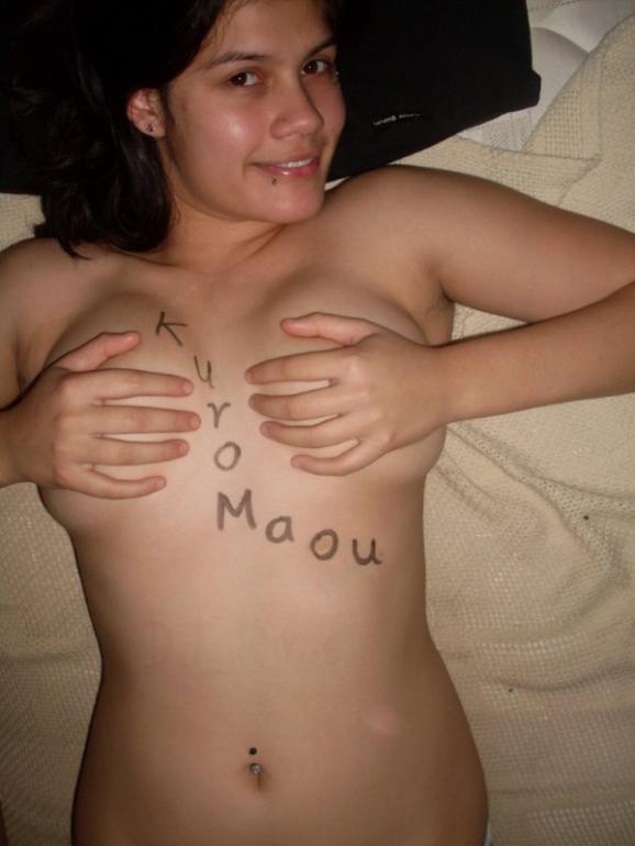 Young Latina shows her big, natural boobs - 19