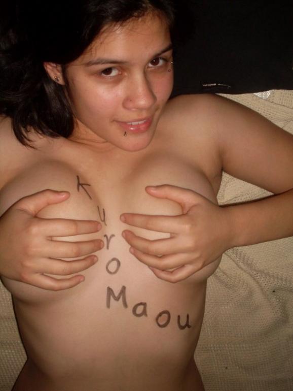 Young Latina shows her big, natural boobs - 20
