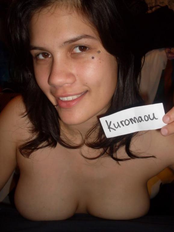 Young Latina shows her big, natural boobs - 24