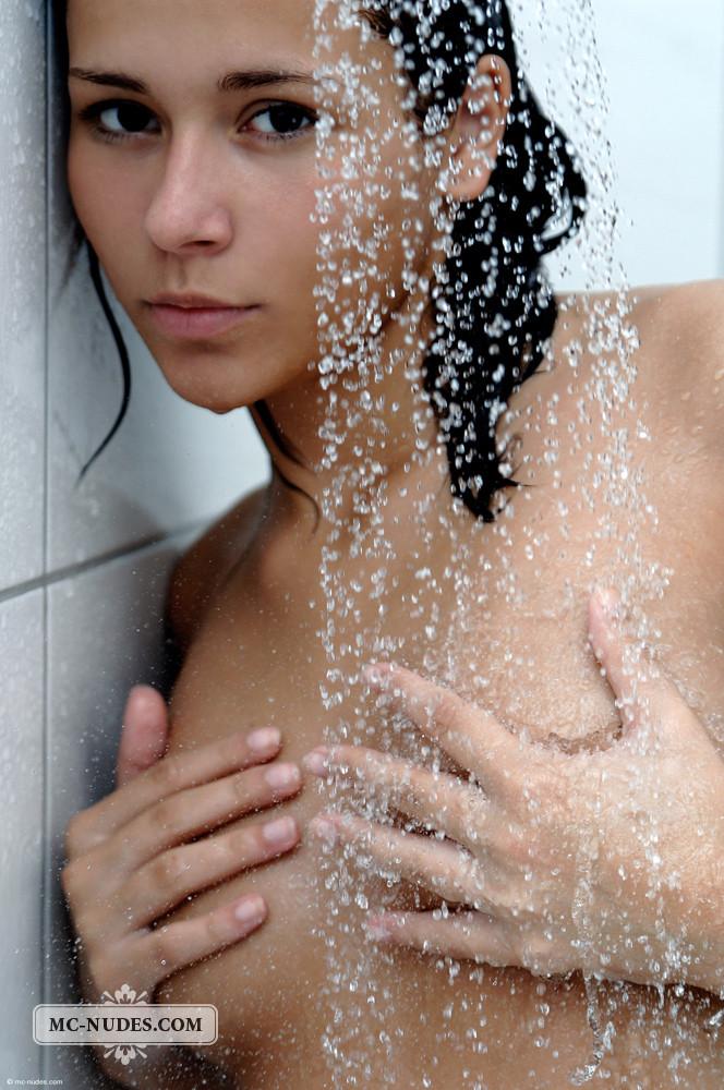 Tanned Sonia is taking a shower - 5