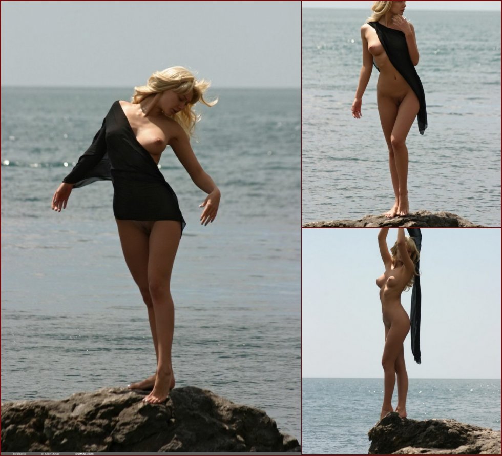 Beautiful Evabelle is posing by the sea. Part 1 - 1