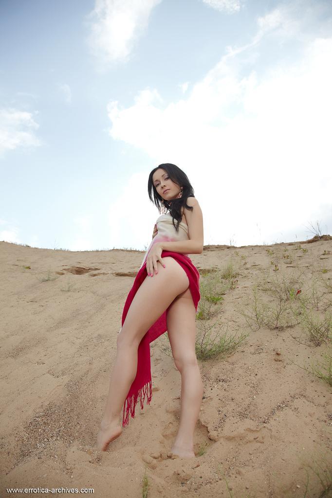 Sexy Night is posing outdoor