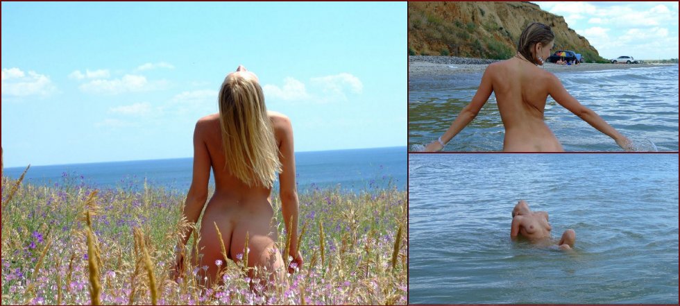 Blonde girl and her naked vacation - 51