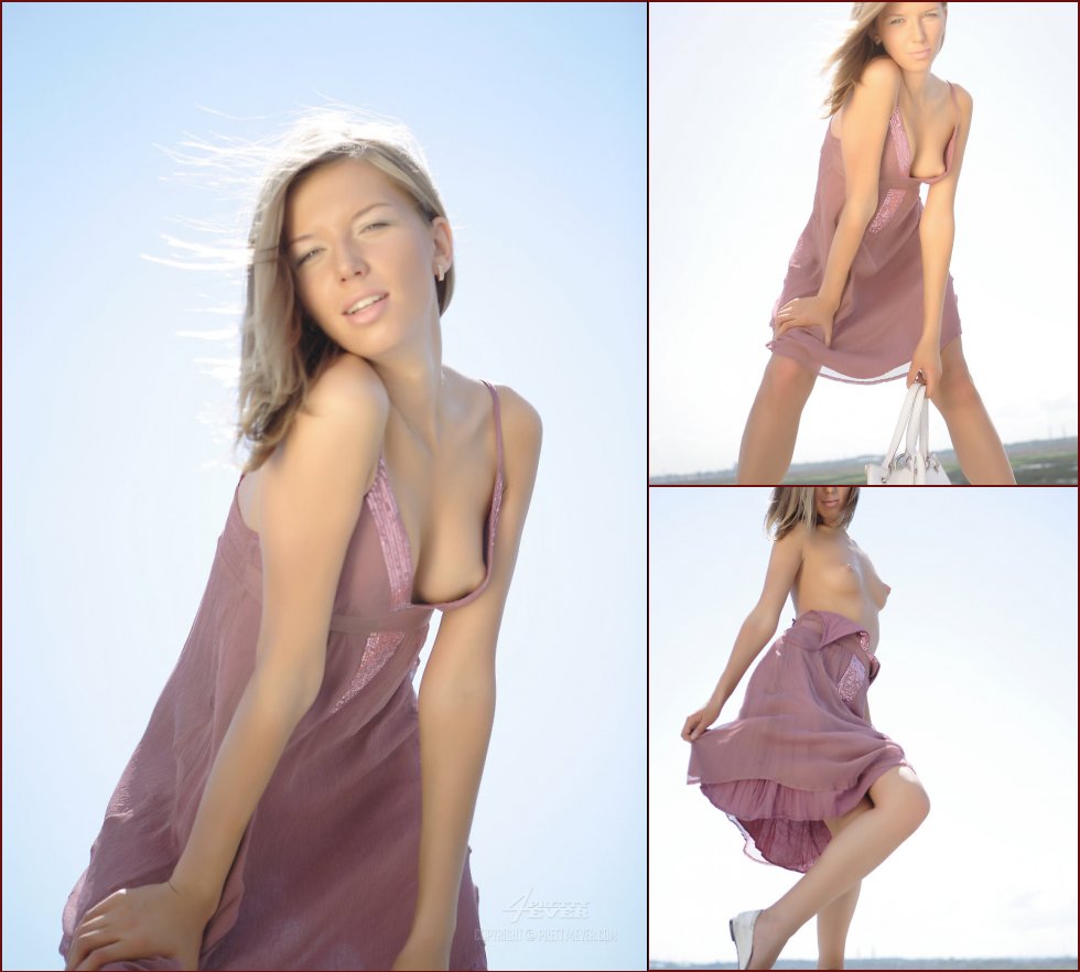 Wonderful Lena is posing in summer dress - 25