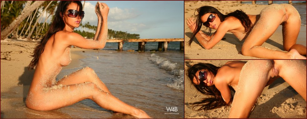Sensual Melisa is tempting on the beach. Part 2 - 2
