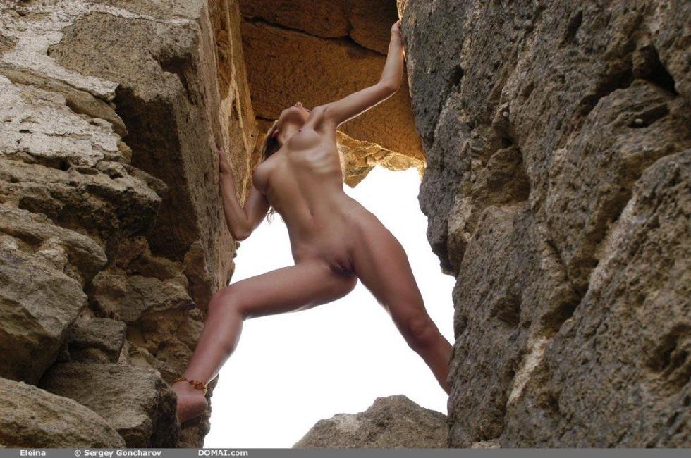 Naked Eleina is posing between rocks. Part 2 - 8