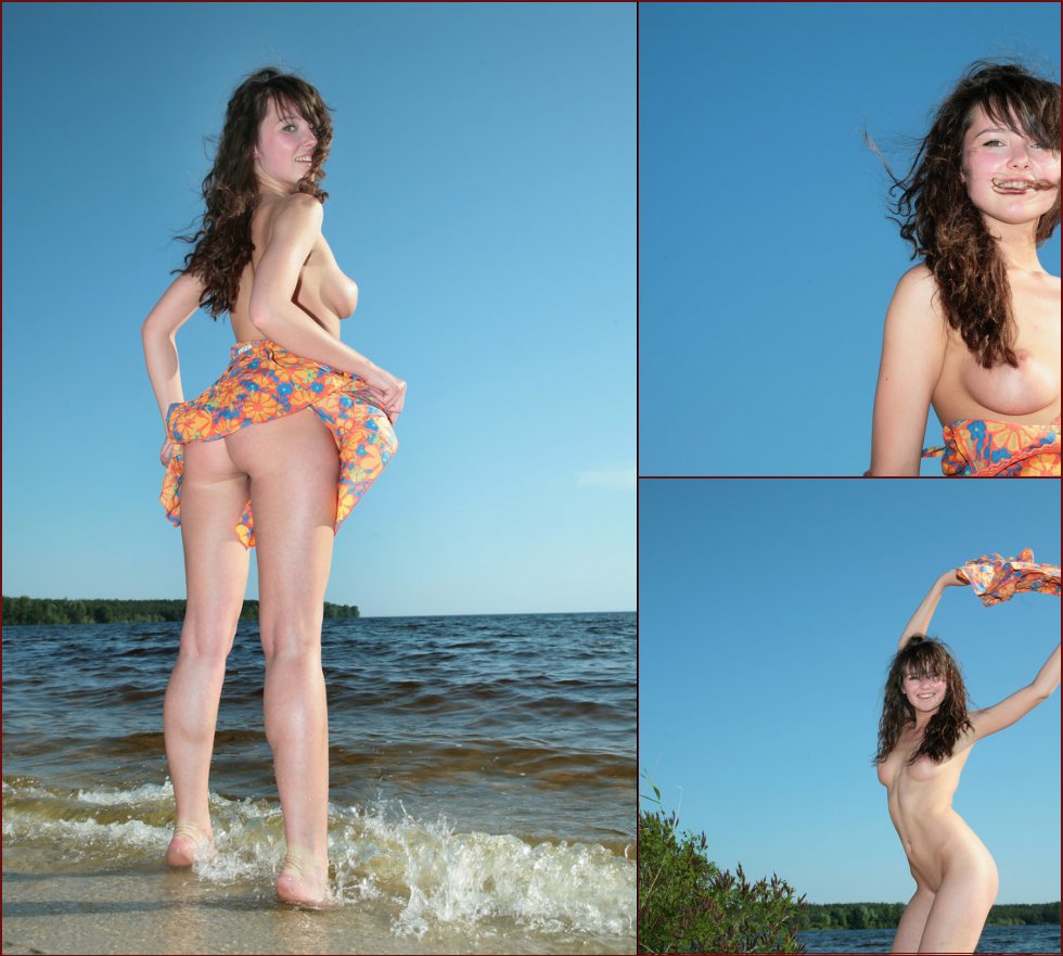 Marvelous Ksucha is posing on the beach. Part 1 - 1