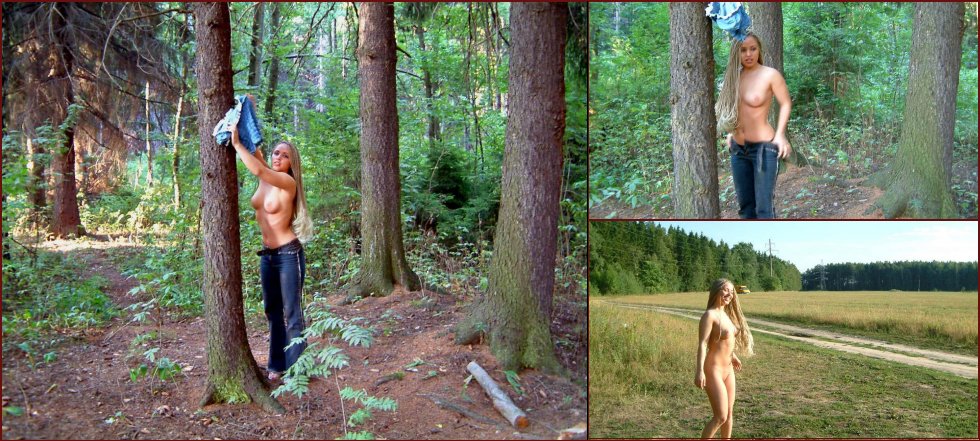 Sexy blonde amateur in nature - 10