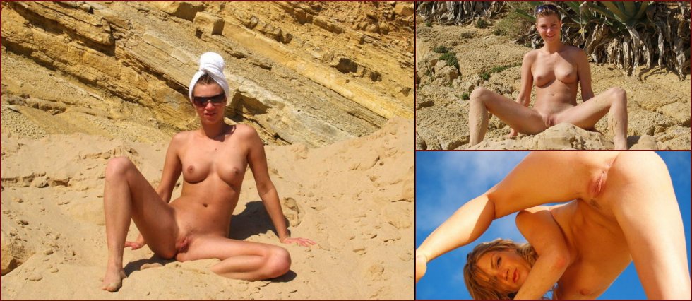 Naked amateur is posing on the beach. Part 1 - 1