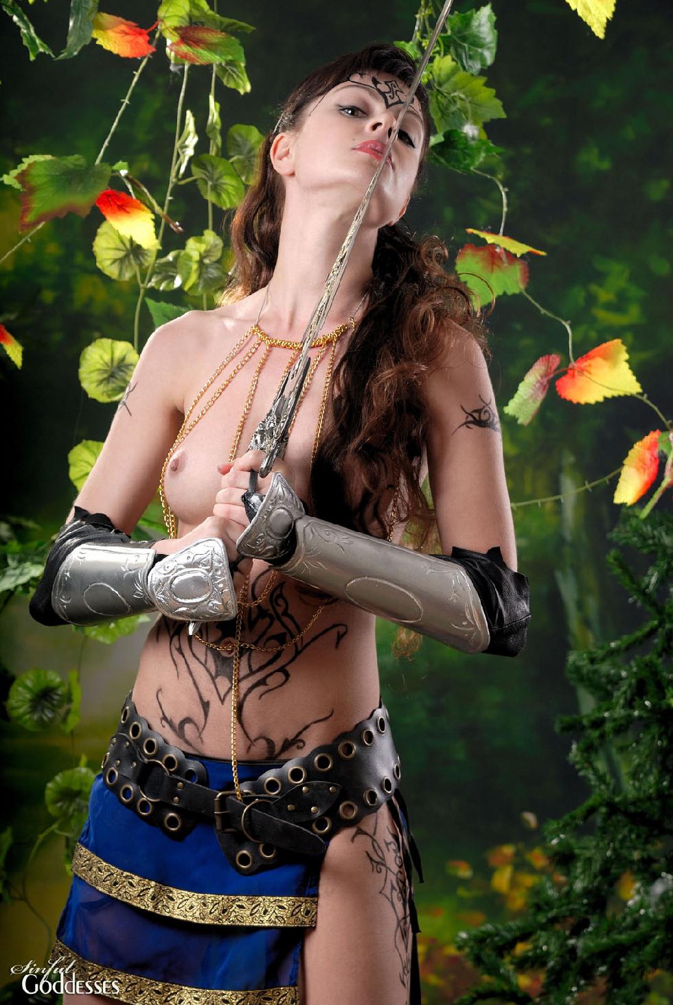 Beautiful warrior is posing in the nature - Jasmine - 11