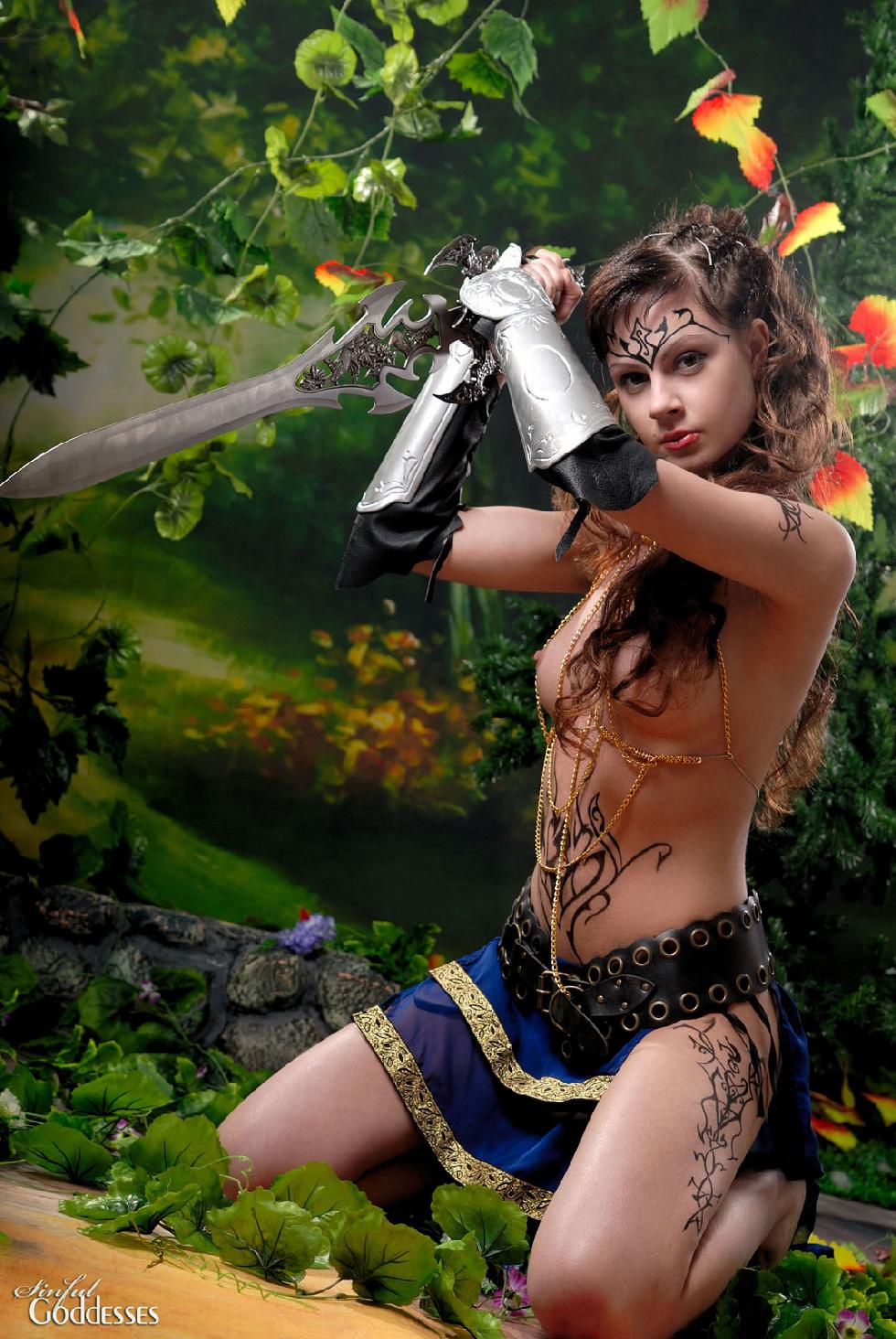 Beautiful warrior is posing in the nature - Jasmine - 6