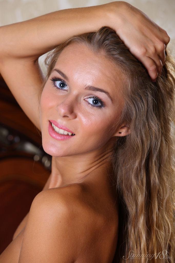 Tanned Katie is showing tiny body. Part 2 - 3