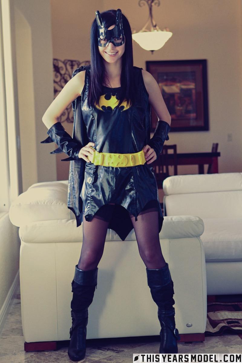 Beautiful Catie Minx as Batgirl